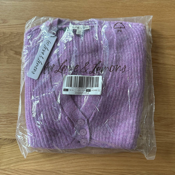 FOR LOVE & LEMONS x victoria secret emery knit crop cardigan XXS - Picture 4 of 5